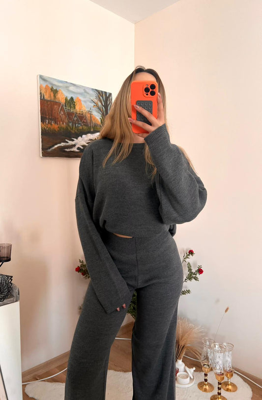 GRİ İKİLİ TRİKO TAKIM