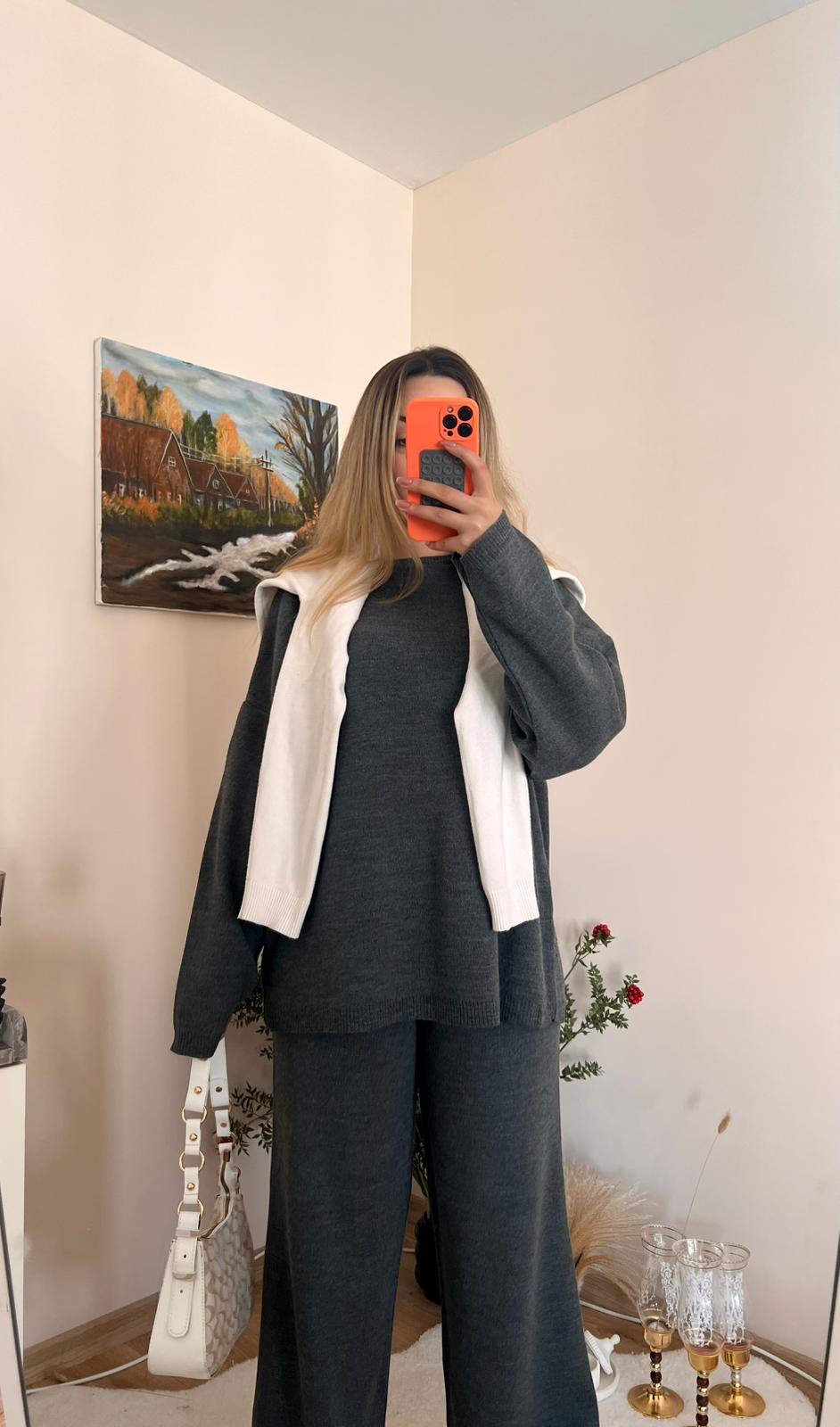 GRİ İKİLİ TRİKO TAKIM