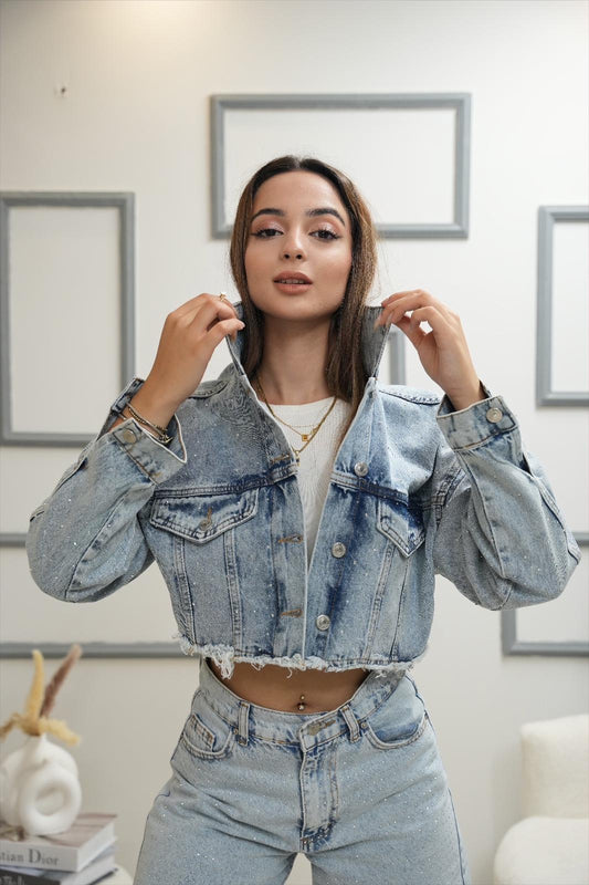 TAŞLI CROP CEKET