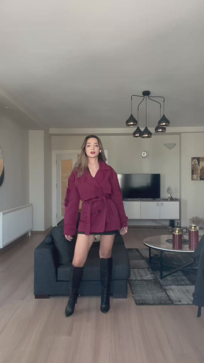 BORDO PREMİUM TRENÇKOT